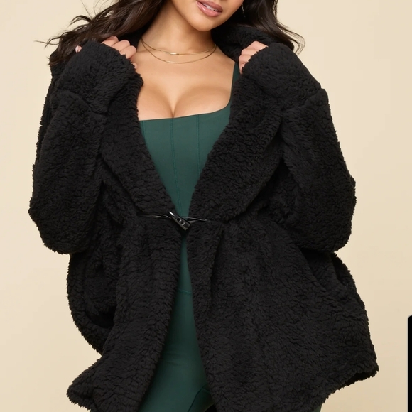 POPFLEX Black Teddy Jacket - Picture 1 of 12